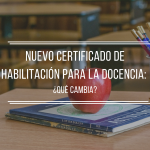 Nuevo certificado docencia